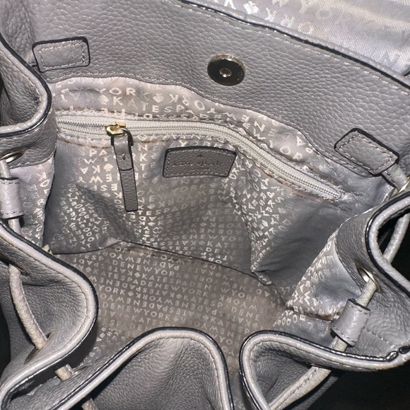 Kate Spade Gray Leather Backpack - Picture 4 of 6